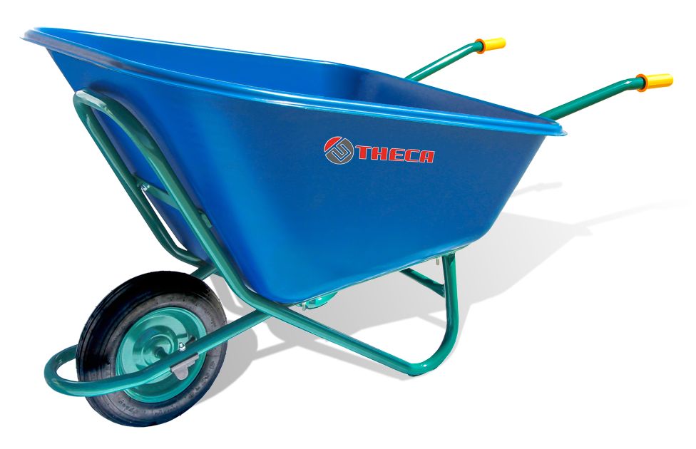 Carretillo C1 900 Bandeja Nylon Azul con rueda neumatica